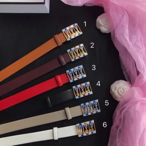 Luxury Womens Belts Chanel 2022 Leather Belt in Burgundy 30MM A191PP240 AA173545