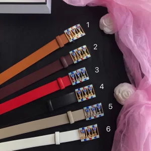 Luxury Womens Belts Chanel 2022 Leather Belt in Gray 30MM A191PP240 AA173546