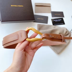 Bottega Veneta Tan Leather Belt 40MM 