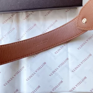Luxury Womens Belts Bottega Veneta Tan Leather Belt 40MM A175PP240 AA174029