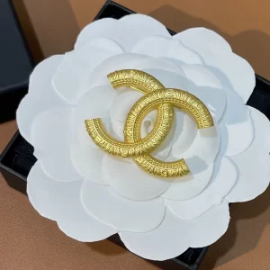 Chanel Brooch Chanel Gold CC Logo Brooch 