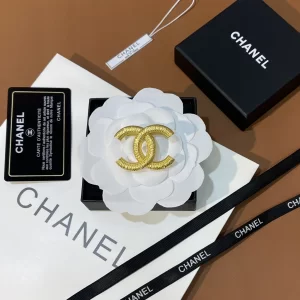 Luxury Womens Jewelry Chanel Brooch Chanel Gold CC Logo Brooch A205PP150 AA174142