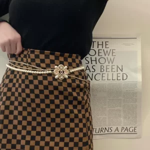 Replica Womens Belts Chanel Pearls and Chain Necklace Belt A152PP280 AA174554