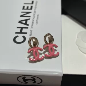 Chanel Earrings Chanel Pink CC Logo Earrings 