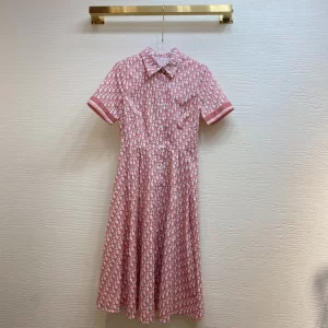 Dior 2022 Dior Oblique Shirt Dress RedXL 