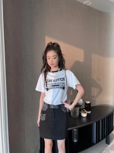 Replica Womens Clothing Louis Vuitton White Cotton T Shirt SML A154PP280 AA176532