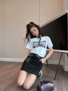 Replica Womens Clothing Louis Vuitton White Cotton T Shirt SML A154PP280 AA176532