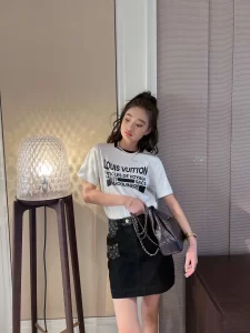Replica Womens Clothing Louis Vuitton White Cotton T Shirt SML A154PP280 AA176532