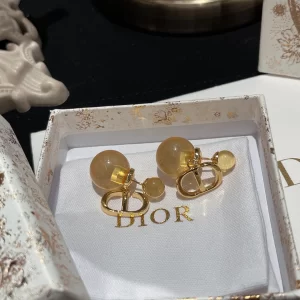 Dior Earrings Dior Tribales CD Earrings Beige 