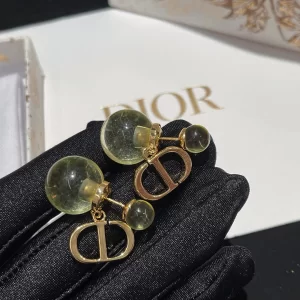 Dior Earrings Dior Tribales CD Earrings Green 