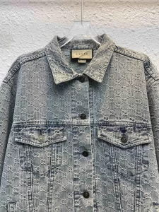 Replica Womens Clothing Gucci GG Jacuard Denim Jacket SML A228PP680 AA177879