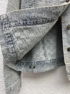 Replica Womens Clothing Gucci GG Jacuard Denim Jacket SML A228PP680 AA177879