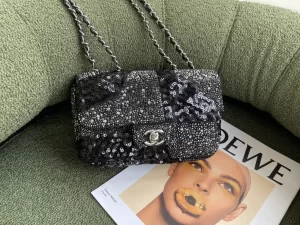 Chanel 2022 Mini Flap Bag Sequin