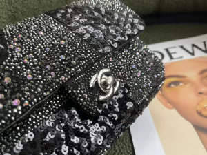 Replica Womens Handbags Chanel 2022 Mini Flap Bag in Sequin 20CM A103PP1080 AA178525