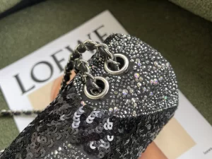Replica Womens Handbags Chanel 2022 Mini Flap Bag in Sequin 20CM A103PP1080 AA178525