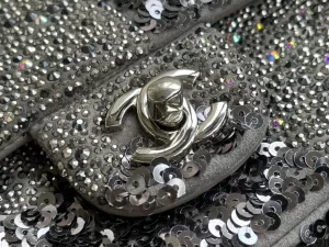 Replica Womens Handbags Chanel 2022 Mini Flap Bag in Sequin 20CM A103PP1080 AA178526
