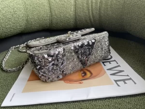 Replica Womens Handbags Chanel 2022 Mini Flap Bag in Sequin 20CM A103PP1080 AA178526