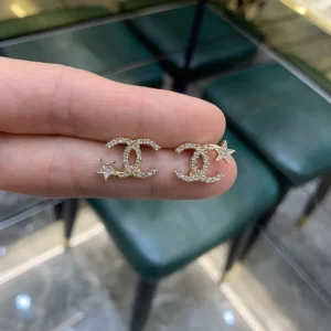 Replica Womens Jewelry Chanel Crystals CC Star Earrings A152PP110 AA178929