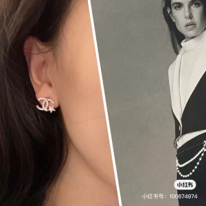 Replica Womens Jewelry Chanel Crystals CC Star Earrings A152PP110 AA178929