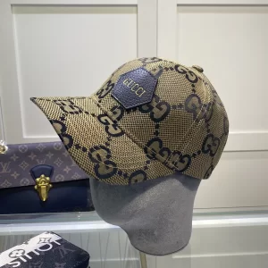 Replica Womens Hats Gucci Jumbo GG Supreme Canvas Cap Hat Beige A144PP50 AA179250