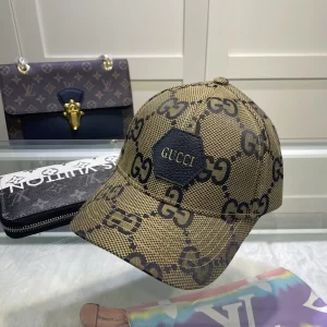 Replica Womens Hats Gucci Jumbo GG Supreme Canvas Cap Hat Beige A144PP50 AA179250