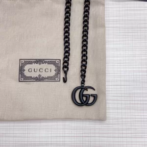 Replica Womens Belts Gucci GG Marmont Chain Belt in Black A175PP240 AA179872