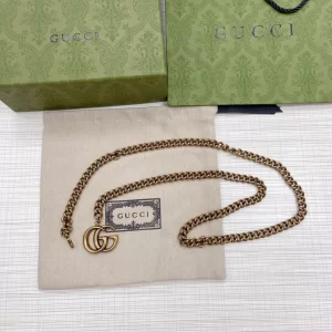 Replica Womens Belts Gucci GG Marmont Chain Belt in Gold A175PP240 AA179874