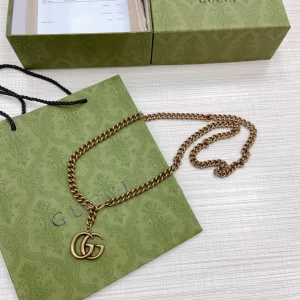 Replica Womens Belts Gucci GG Marmont Chain Belt in Gold A175PP240 AA179874