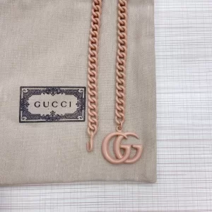 Replica Womens Belts Gucci GG Marmont Chain Belt in Rose Beige A175PP240 AA179873