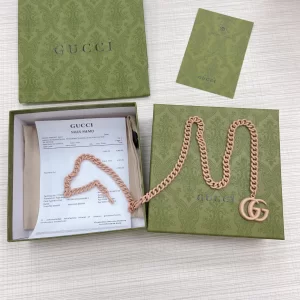 Replica Womens Belts Gucci GG Marmont Chain Belt in Rose Beige A175PP240 AA179873