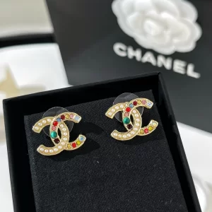 Chanel VIP Multicolor CC Logo Earrings 