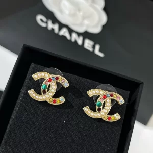 Replica Womens Jewelry Chanel VIP Multicolor CC Logo Earrings A62PP180 AA180551