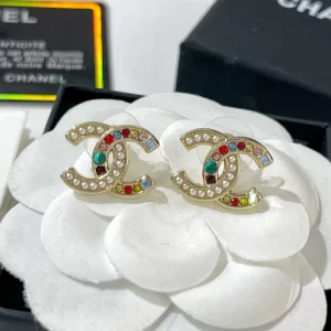 Replica Womens Jewelry Chanel VIP Multicolor CC Logo Earrings A62PP180 AA180551
