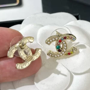 Replica Womens Jewelry Chanel VIP Multicolor CC Logo Earrings A62PP180 AA180551