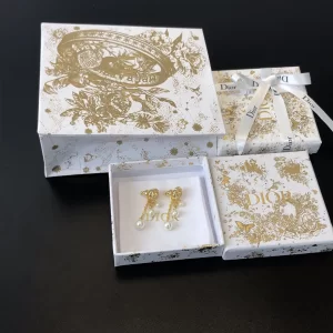 Replica Womens Jewelry Dior Navy CD Crystals CD Pearls Earrings A39PP110 AA180527