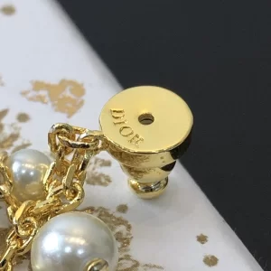 Replica Womens Jewelry Dior Navy CD Crystals CD Pearls Earrings A39PP110 AA180527