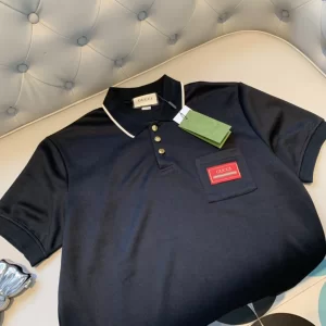 Replica Womens Clothing Gucci Black Cotton Polo T Shirt SML A218PP180 AA180831
