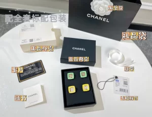 Replica Womens Jewelry Chanel VIP CC Logo Square Earrings AB8423 A62PP180 AA180843