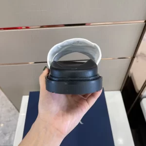 Replica Mens Shoes Dior Aqua Slide Sandal in Blue Leather 38 To 45 A151PP480 AA181938