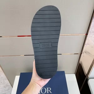 Replica Mens Shoes Dior Aqua Slide Sandal in Blue Leather 38 To 45 A151PP480 AA181938