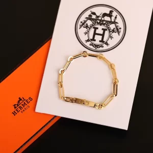 Hermes Kelly Chaine Chain Bracelet Gold 