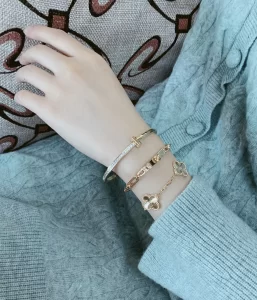 Replica Womens Jewelry Hermes Kelly Chaine Chain Bracelet Gold A205PP290 AA182041