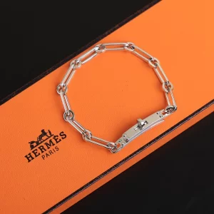 Hermes Kelly Chaine Chain Bracelet Silver 