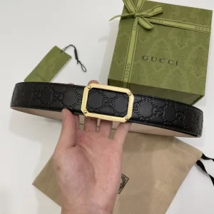 Gucci GG Signature Leather Belt Black 40MM 