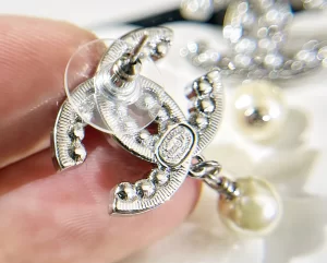Replica Womens Jewelry Chanel VIP Pearls CC Logo Earrings A62PP170 AA182280
