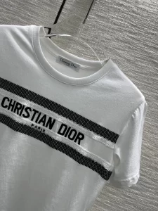 Replica Womens Clothing Dior 2022 White Cotton Jersey T Shirt SML A29PP380 AA184035