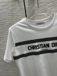 Replica Womens Clothing Dior 2022 White Cotton Jersey T Shirt SML A29PP380 AA184035