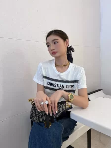 Replica Womens Clothing Dior 2022 White Cotton Jersey T Shirt SML A29PP380 AA184035