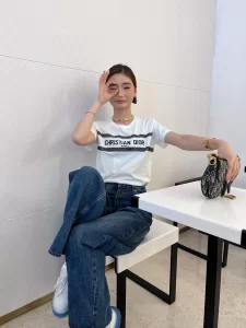 Replica Womens Clothing Dior 2022 White Cotton Jersey T Shirt SML A29PP380 AA184035