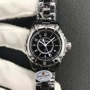 Chanel VIP J12 Black Dial Ladies Watch 33MM 